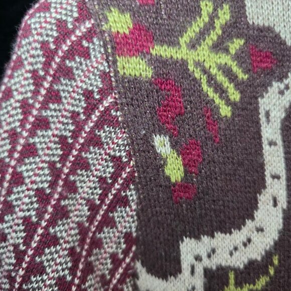 Sparrow Anthropologie Patchwork Jacquard Cardigan Sweater Wrap S - Picture 13 of 16